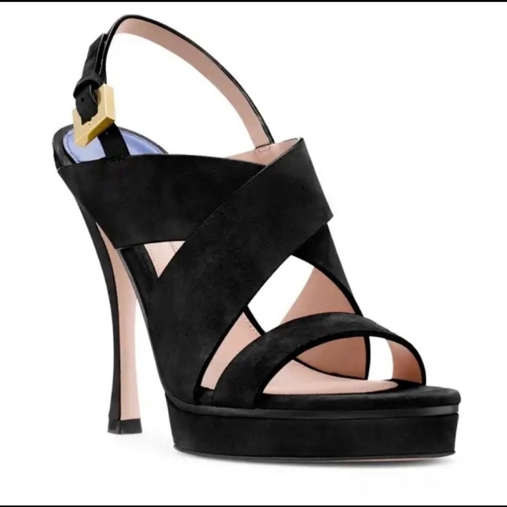 Stuart Weitzman Hester Suede Platform Sandal NEW